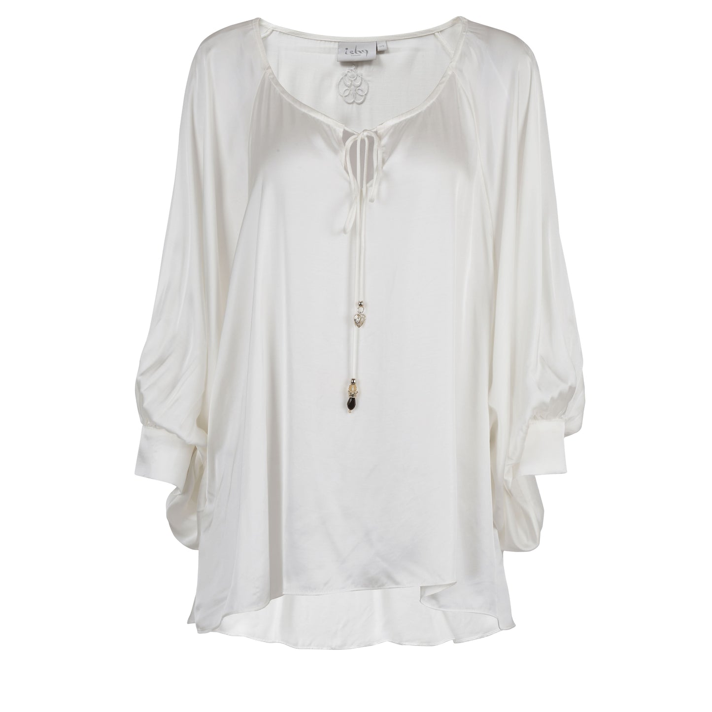 Artistic Allure Top Top Blooms Of Love One Size Glistening Glacier 56% Rayon & 44% Viscose