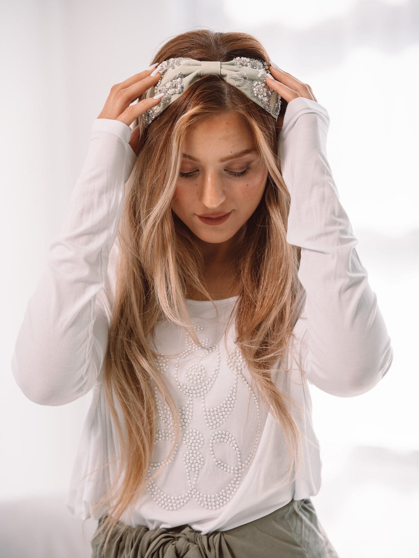 Minty Whisper Headband Blooms Of Love