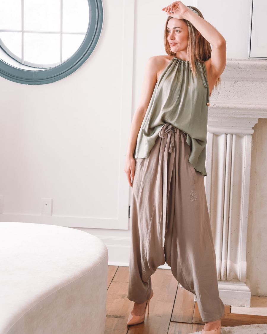 Noor Satin Tank – Sage, photo 8