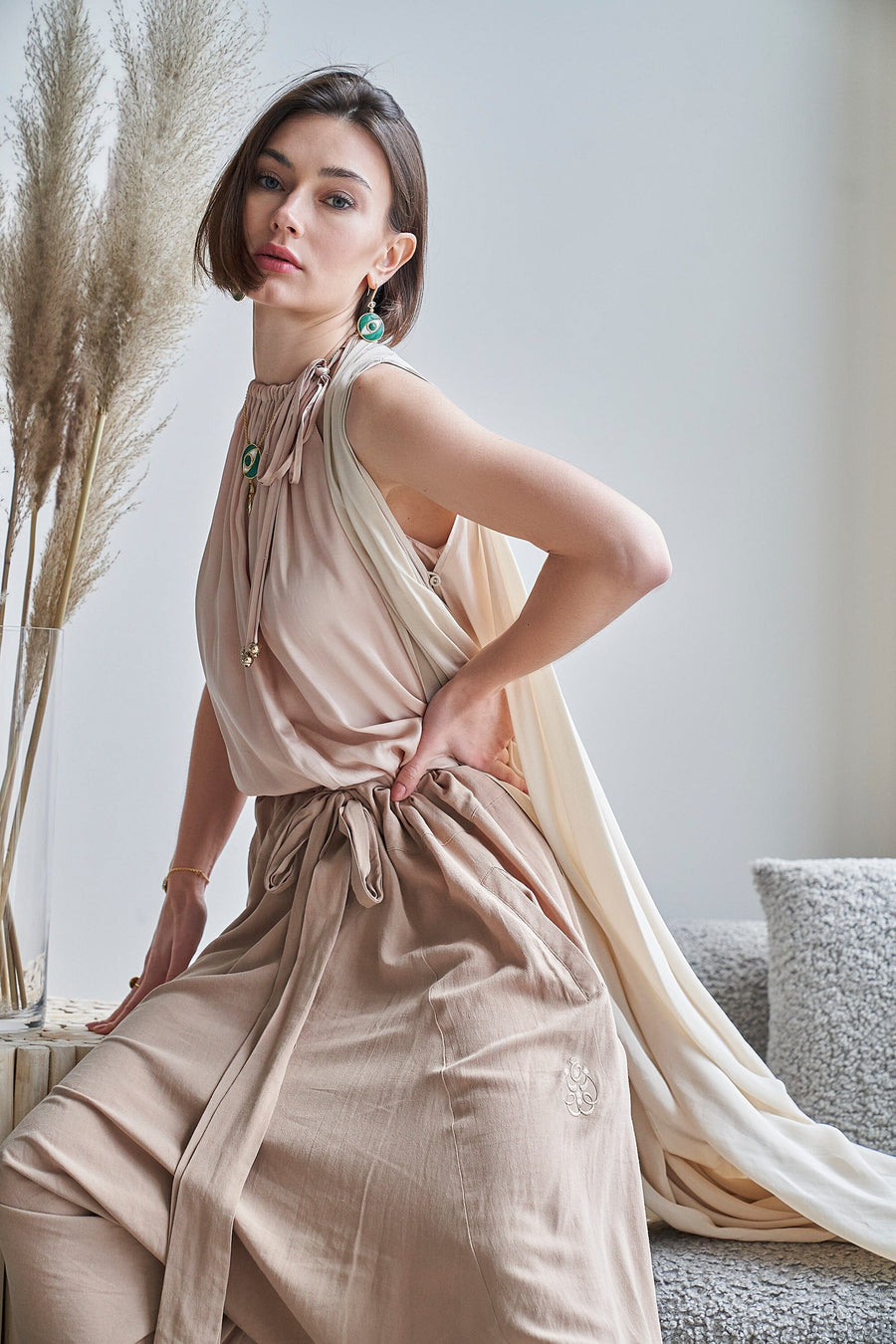 Noor Satin Tank – Champagne, photo 10