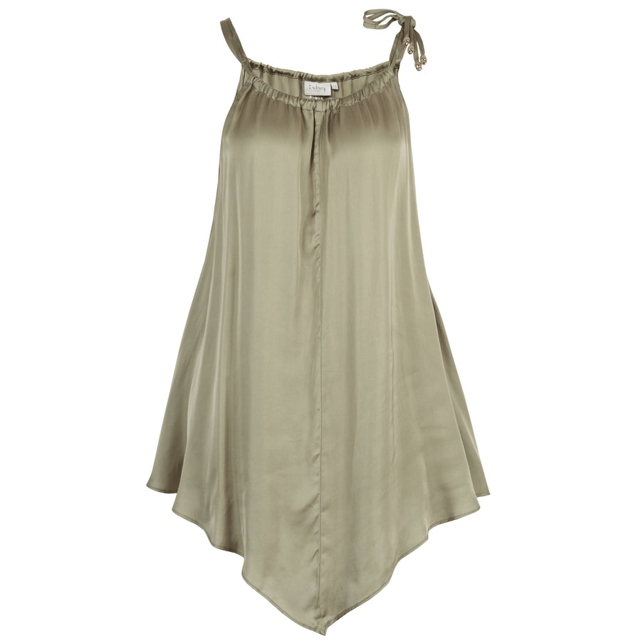 Noor Satin Tank – Sage, photo 1