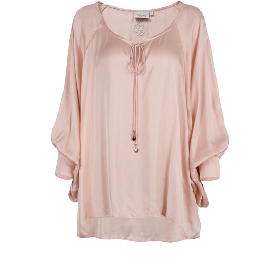 Artistic Allure Top Top Blooms Of Love One Size Bubbly Blush 56% Rayon & 44% Viscose