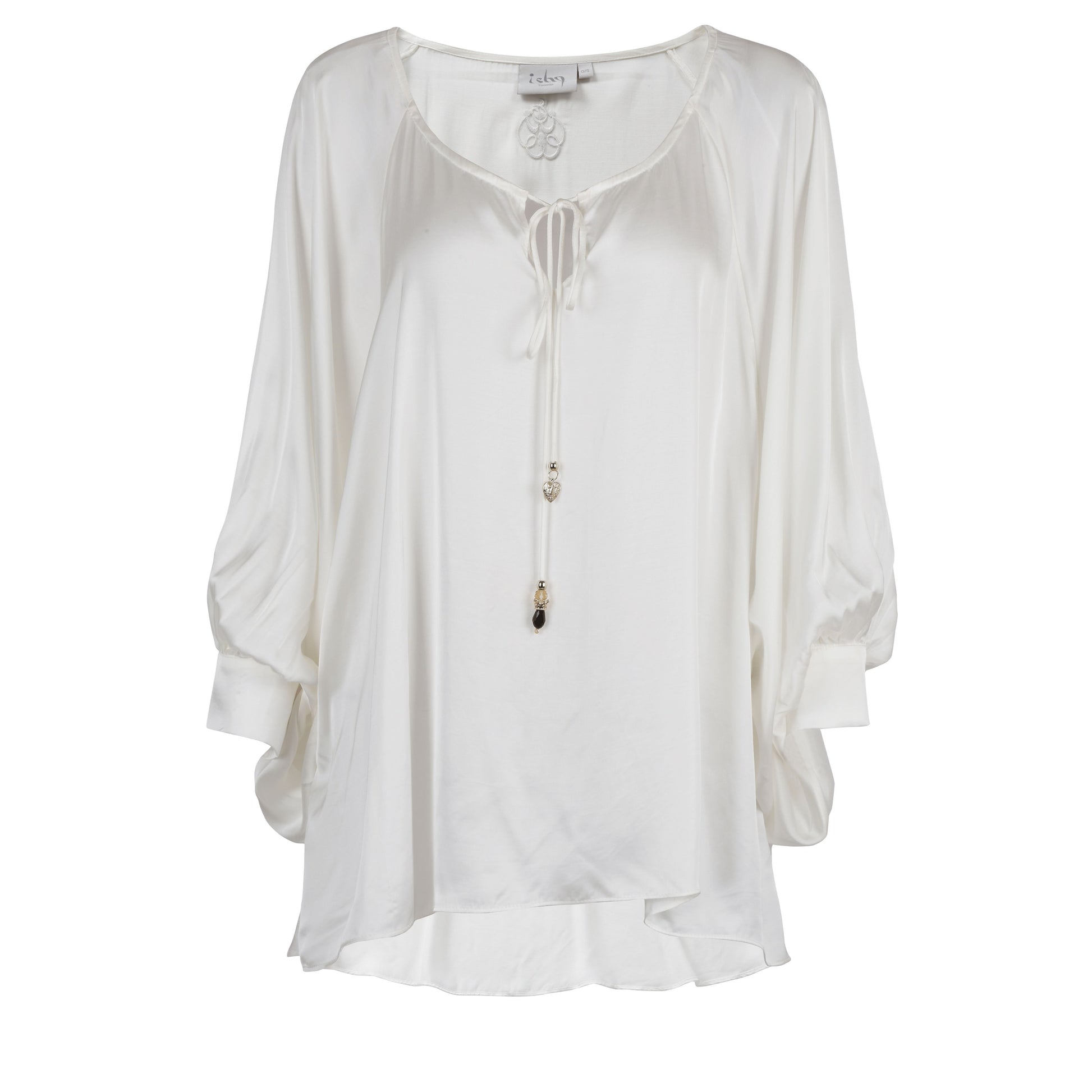 Artistic Allure Top Top Blooms Of Love One Size Glistening Glacier 56% Rayon & 44% Viscose