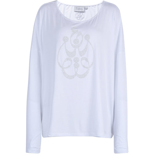 Bella Bohemian top Top Blooms Of Love One Size Diamond Dust 95% Modal & 5% Elastane