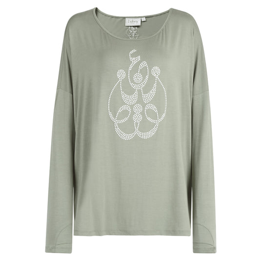 Bella Bohemian Top Top Blooms Of Love One Size Smoothing Sage 95% Modal & 5% Elastane