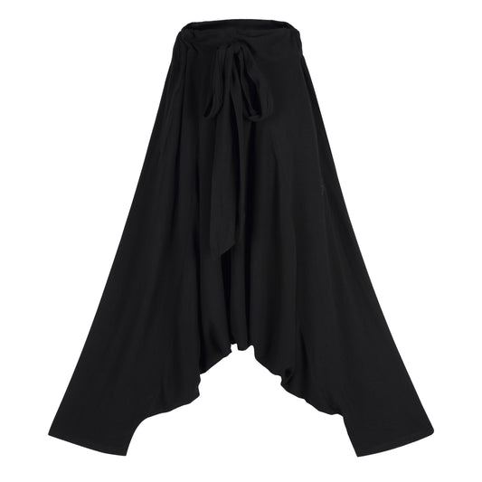 Bohemian Bliss Pants Pants Blooms Of Love One Size Black Beauty 85% Viscose & 15% Linen