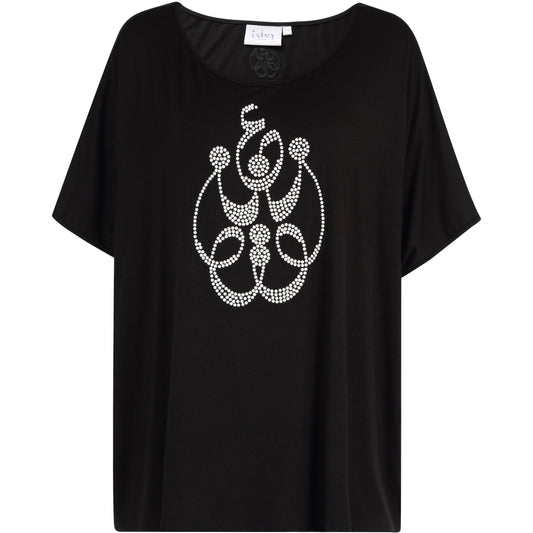 Pastel Paradise Tee Top Blooms Of Love One Size Midnight Magic 95% Modal & 5% Elastane