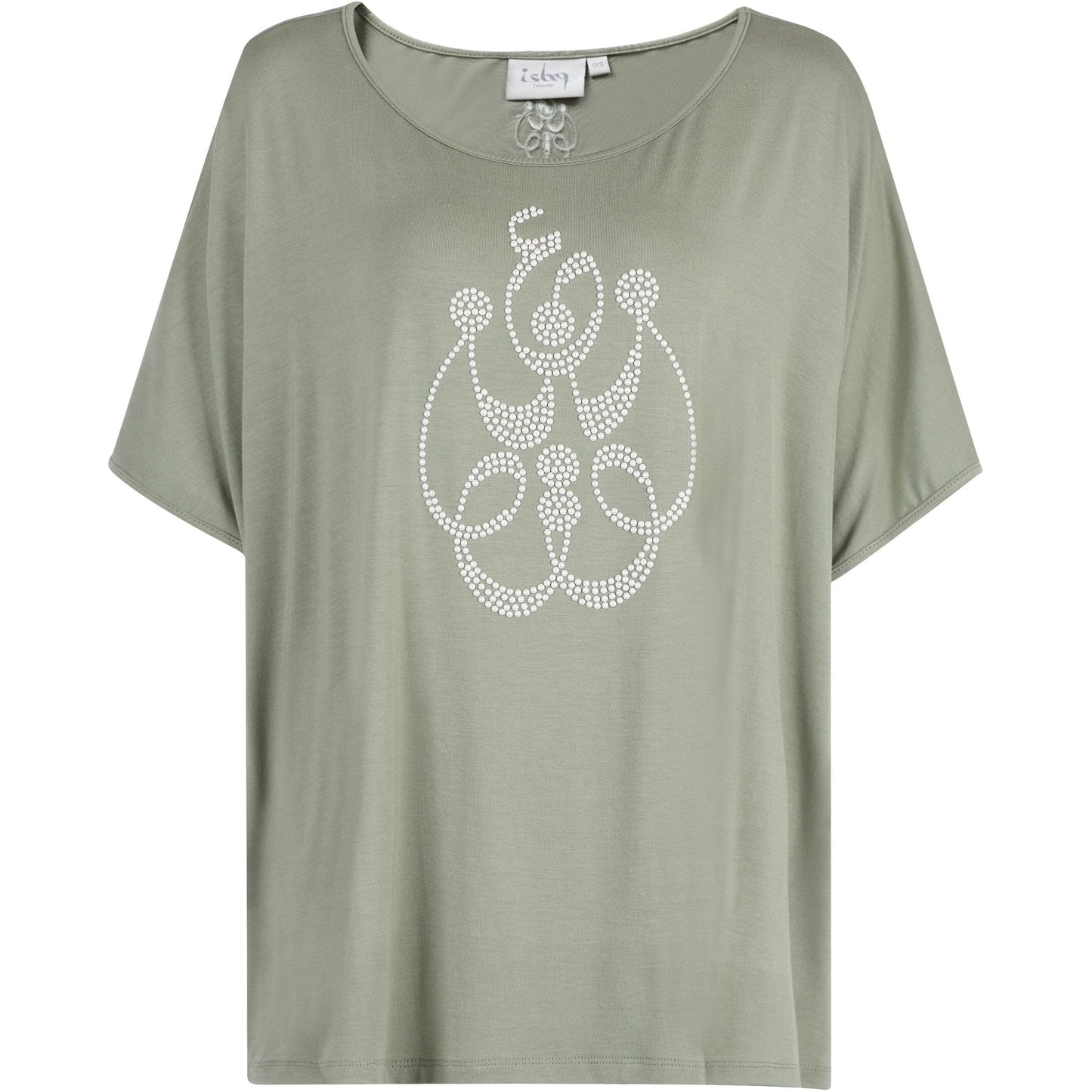 Pastel Paradise Tee Top Blooms Of Love One Size Soothing Sage 95% Modal & 5% Elastane