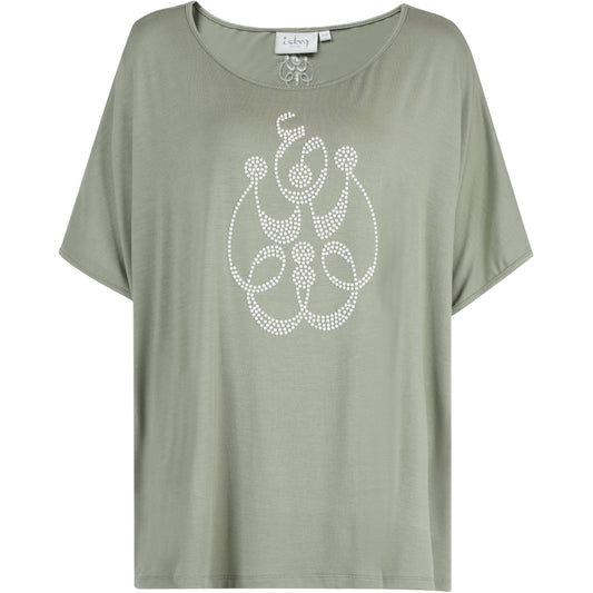 Pastel Paradise Tee Top Blooms Of Love One Size Soothing Sage 95% Modal & 5% Elastane