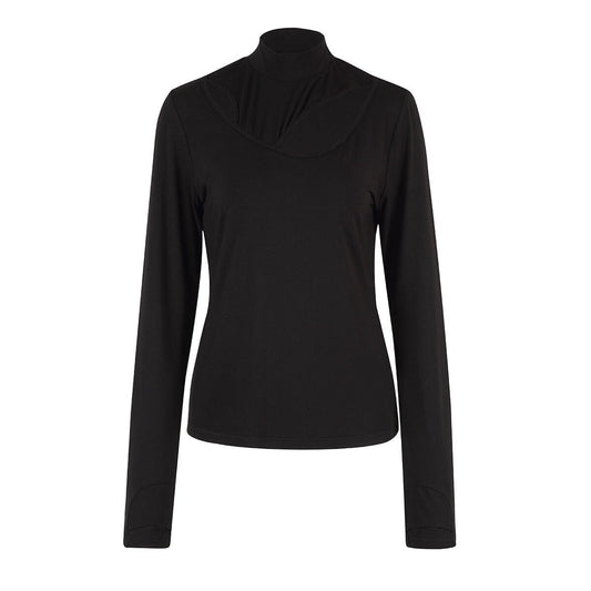 The Luna Top Blooms Of Love 1 Black Onyx 95% Modal & 5% Elastane